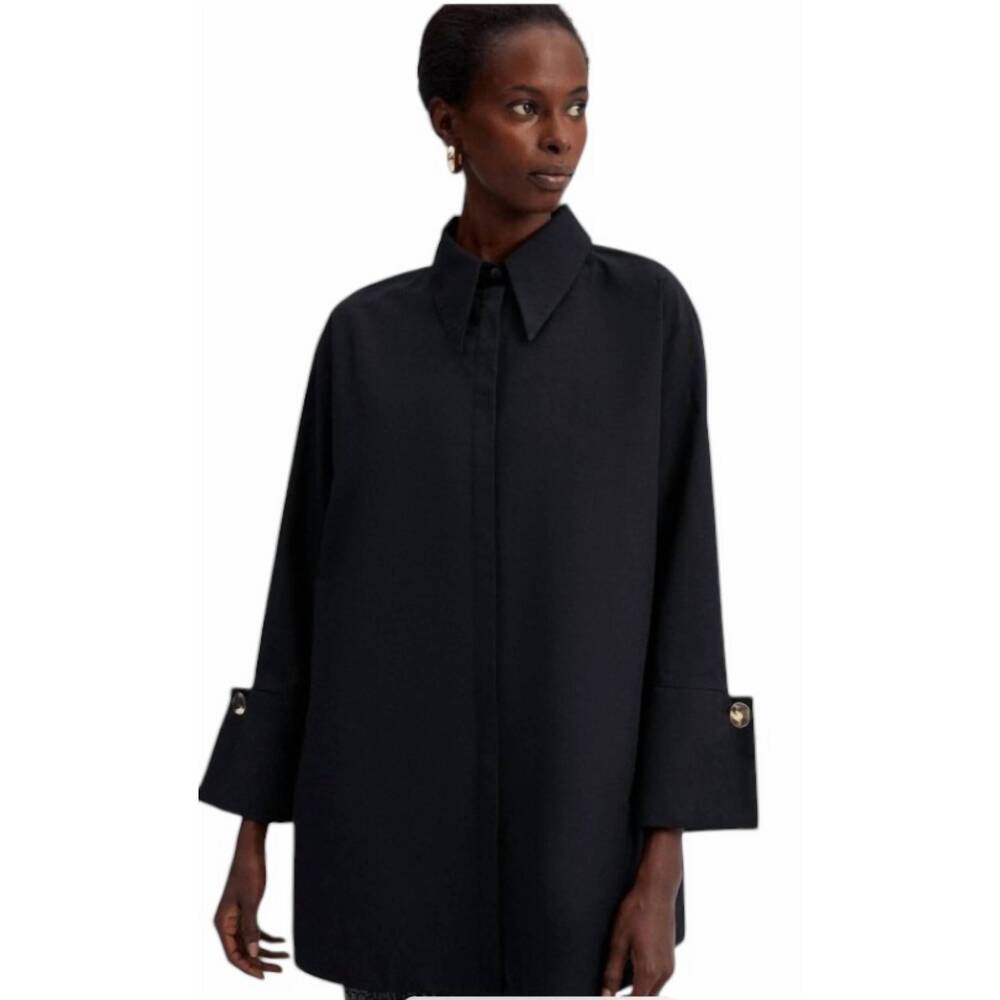 NEW TOUCHE PRIVE poplin shirt with wide cuff in black